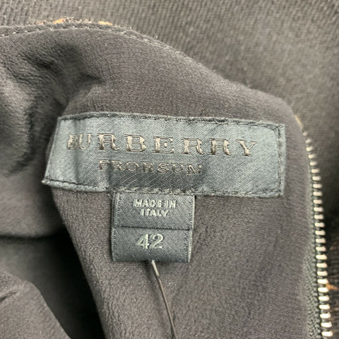 BURBERRY PRORSUM Taille 6 Robe Imprimée Marron Beige Haut