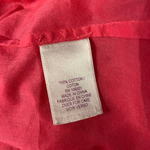 CALYPSO Size M Pink Cotton Button Up Shirt