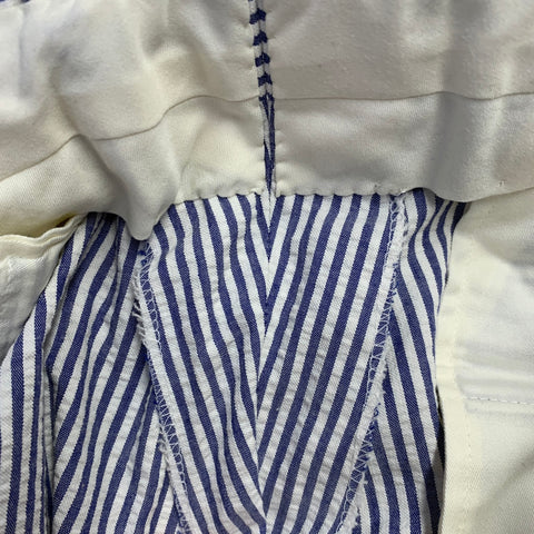 NEIMAN MARCUS Size 40 Blue White Stripe Seersucker Notch Lapel Suit