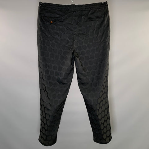 COMME des GARCONS HOMME PLUS SS2020 Size L Black Polka Dot Polyester Casual Pants