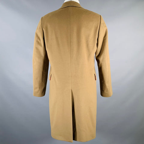 PAUL SMITH Size 40 Taupe Wool Cashmere Peak Lapel Coat