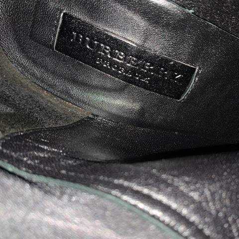 BURBERRY Size 10 Black Leather Boots