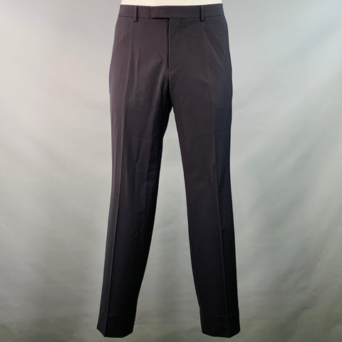 Z ZEGNA Size 42 Regular Navy Wool Notch Lapel Suit