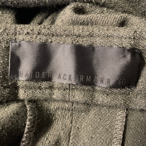 HAIDER ACKERMANN Size 32 Green Olive Viscose Blend Distressed Casual Pants