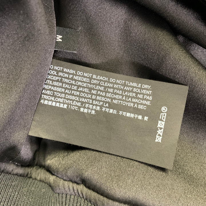 THEORY Size M Black Nylon Bomber Jacket