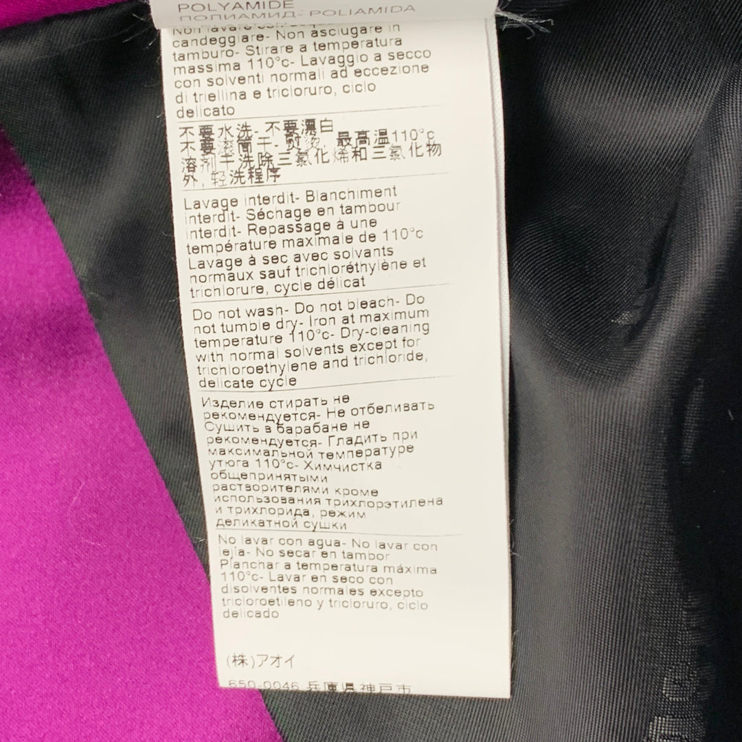 MSGM Size 8 Magenta Wool Blend Shawl Collar Jacket Blazer