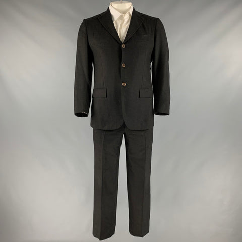 KITON for WILES BASHFORD Size 40 Grey Cashmere Notch Lapel Suit
