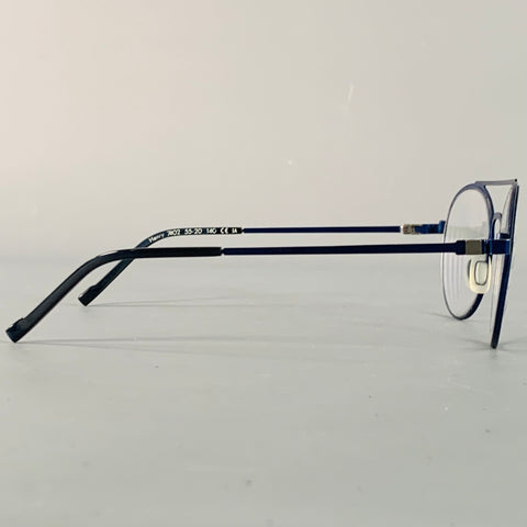 DE STIJL Henry Blue Metal Aviator Frames Eyewear