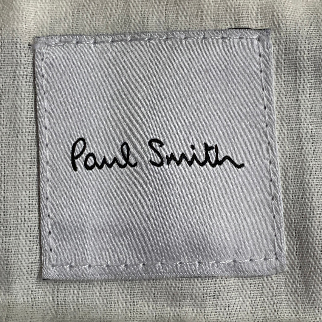 PAUL SMITH Size 38 Black Twill Wool Flat Front Dress Pants