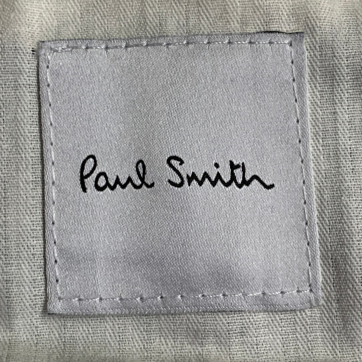 PAUL SMITH Size 38 Black Twill Wool Flat Front Dress Pants