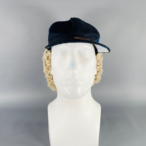 KAPITAL Size 7 1/2 Indigo Mixed Fabrics Patchwork Cotton Hat