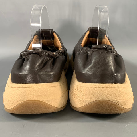 AMI FW2022 Size 10 Brown Tan Leather Slip On Loafers