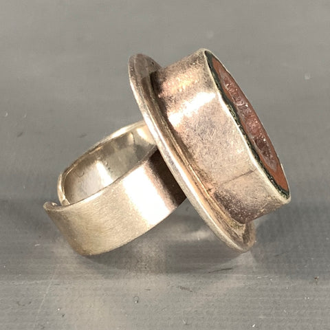 NO BRAND Ring Size 8 Rust Silver Ring