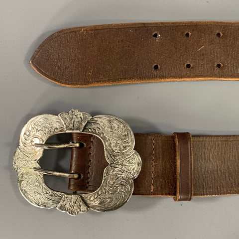 RALPH LAUREN Size M Brown 40815328 OSG Leather Belt