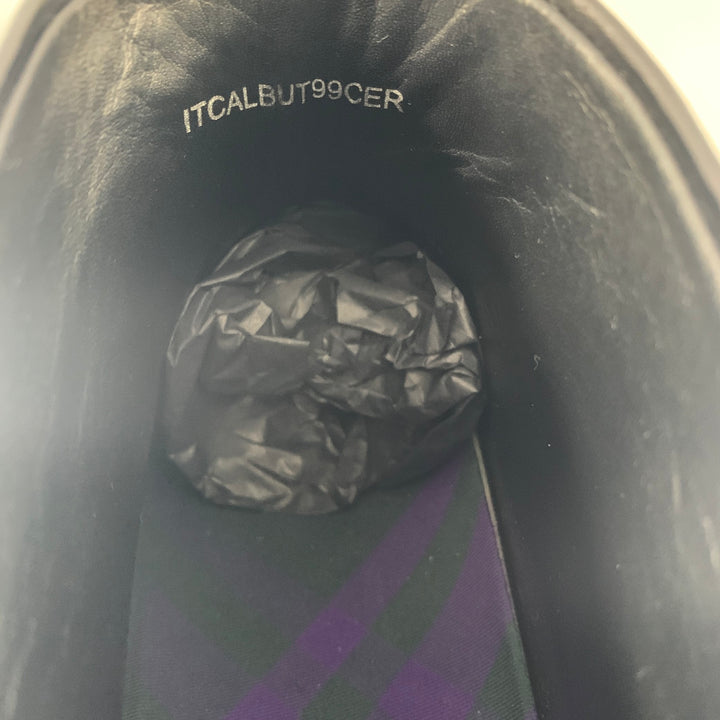 BURBERRY Size 8.5 Black Leather Pull On Boots