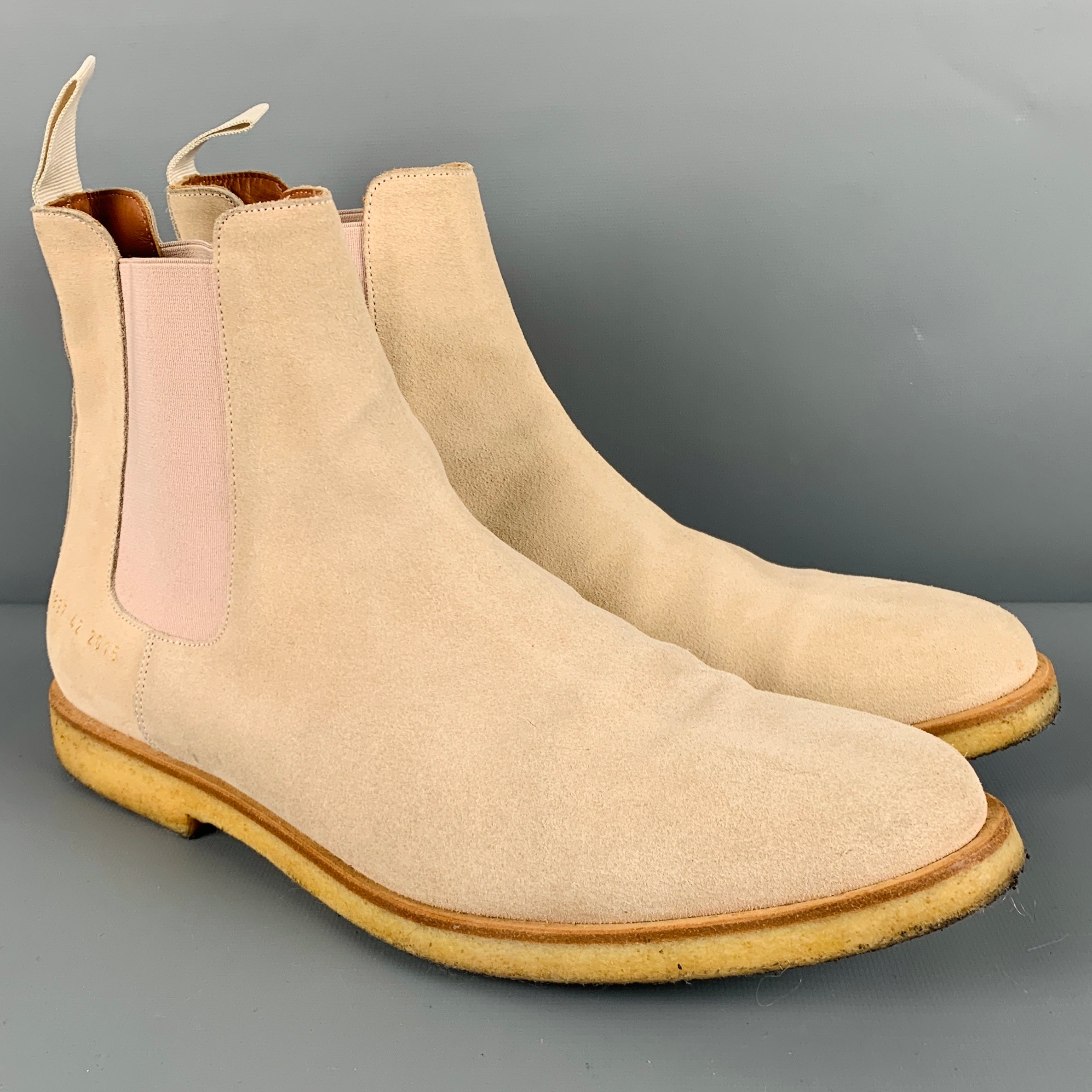 COMMON PROJECTS Size 9 Beige Suede Chelsea Ankle Boots Sui Generis Designer Consignment