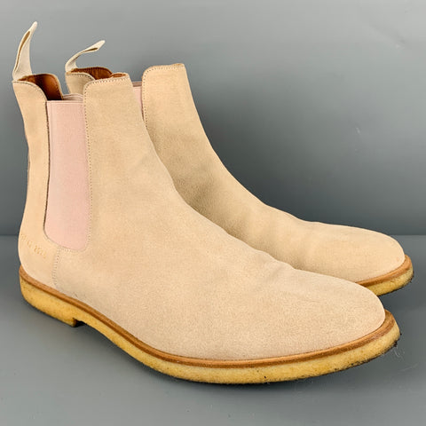 COMMON PROJECTS Size 9 Beige Suede Chelsea Ankle Boots