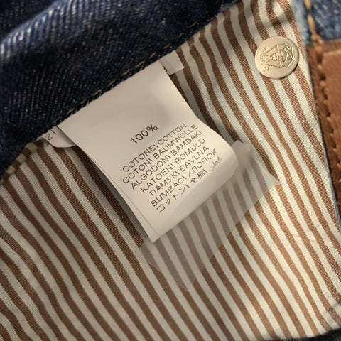 BRUNELLO CUCINELLI Size 36 Blue Indigo Distressed Cotton Button Fly Jeans