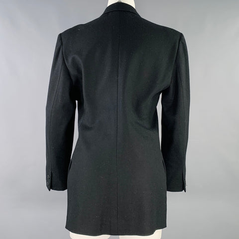 ISSEY MIYAKE Size M Black Wool Blend Single Breasted Jacket Blazer