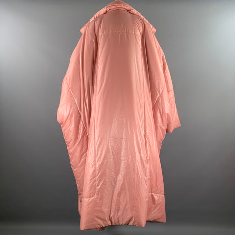 NORMA KAMALI Size S Pink Nylon Quilted Oversized Coat