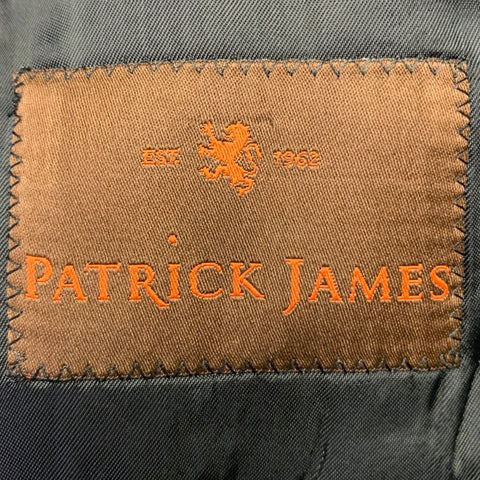PATRICK JAMES Size 48 Regular Black Cashmere Notch Lapel Sport Coat