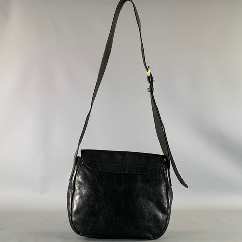 IL BISONTE Black Leather Cross Body Handbag
