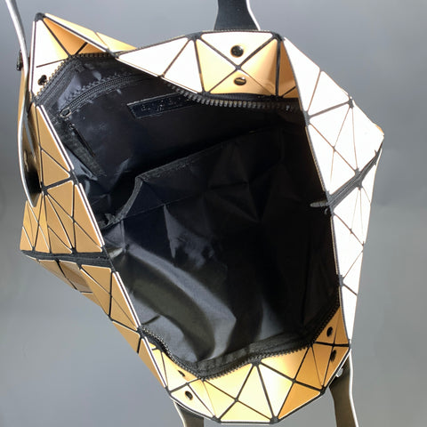 BOA BOA ISSEY MIYAKE Black Peach Triangle Tote Bag