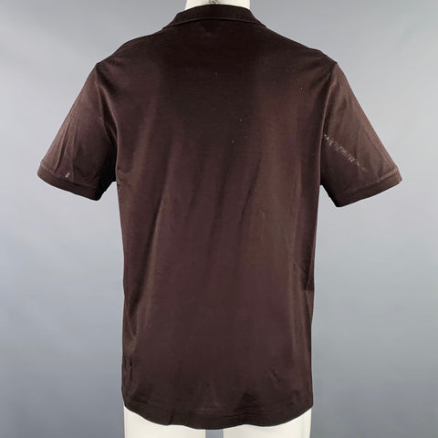 BOTTEGA VENETA Spring 2020 Size M Brown Cotton Buttoned Polo