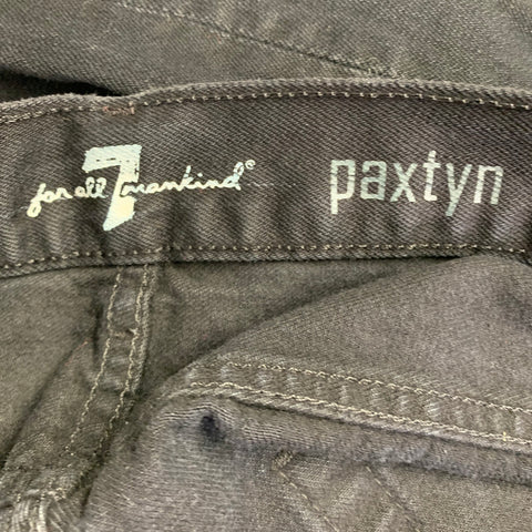 7 FOR ALL MANKIND Size 30 -Paxtyn- Black Distressed Cotton Jeans