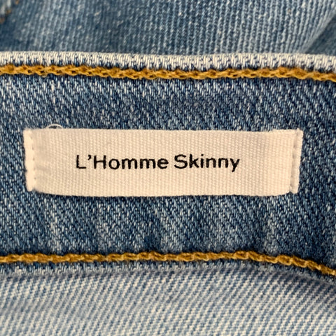 FRAME Size 29 Dylan Blue Cotton Blend Skinny Distressed Jeans