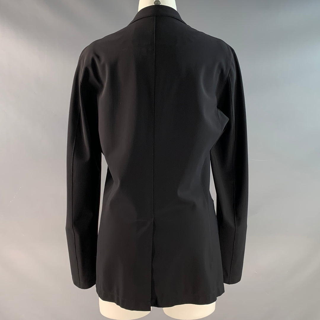 HERNO Size 8 Black Nylon Blend Single breasted Jacket