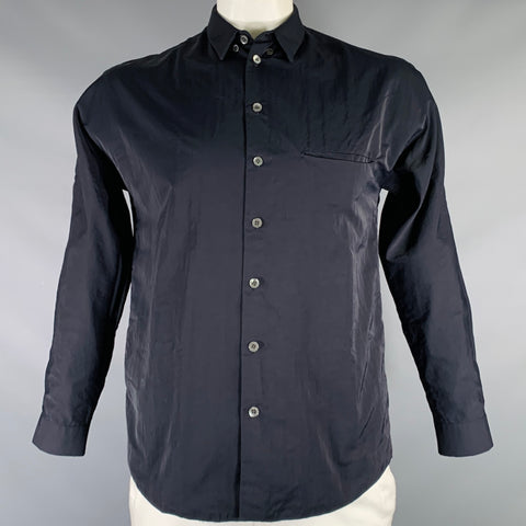 STEPHAN SCHNEIDER Size L Black Nylon One Pocket Long Sleeve Shirt