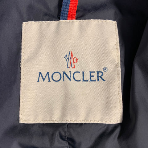 MONCLER Size M Navy Nylon Zip Buttons Windbreaker Jacket