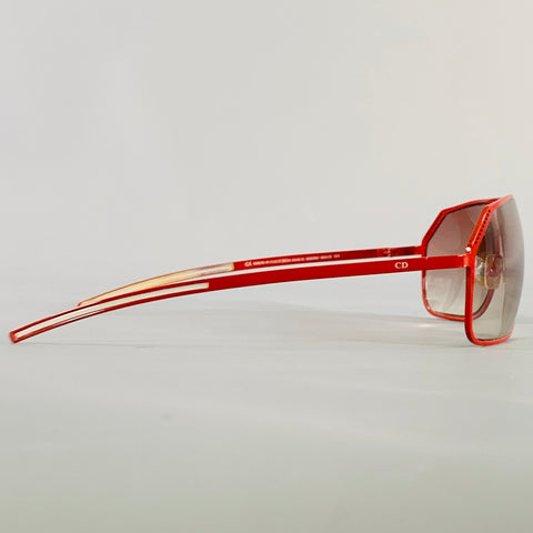 DIOR HOMME Red Metal Pilot Sunglasses