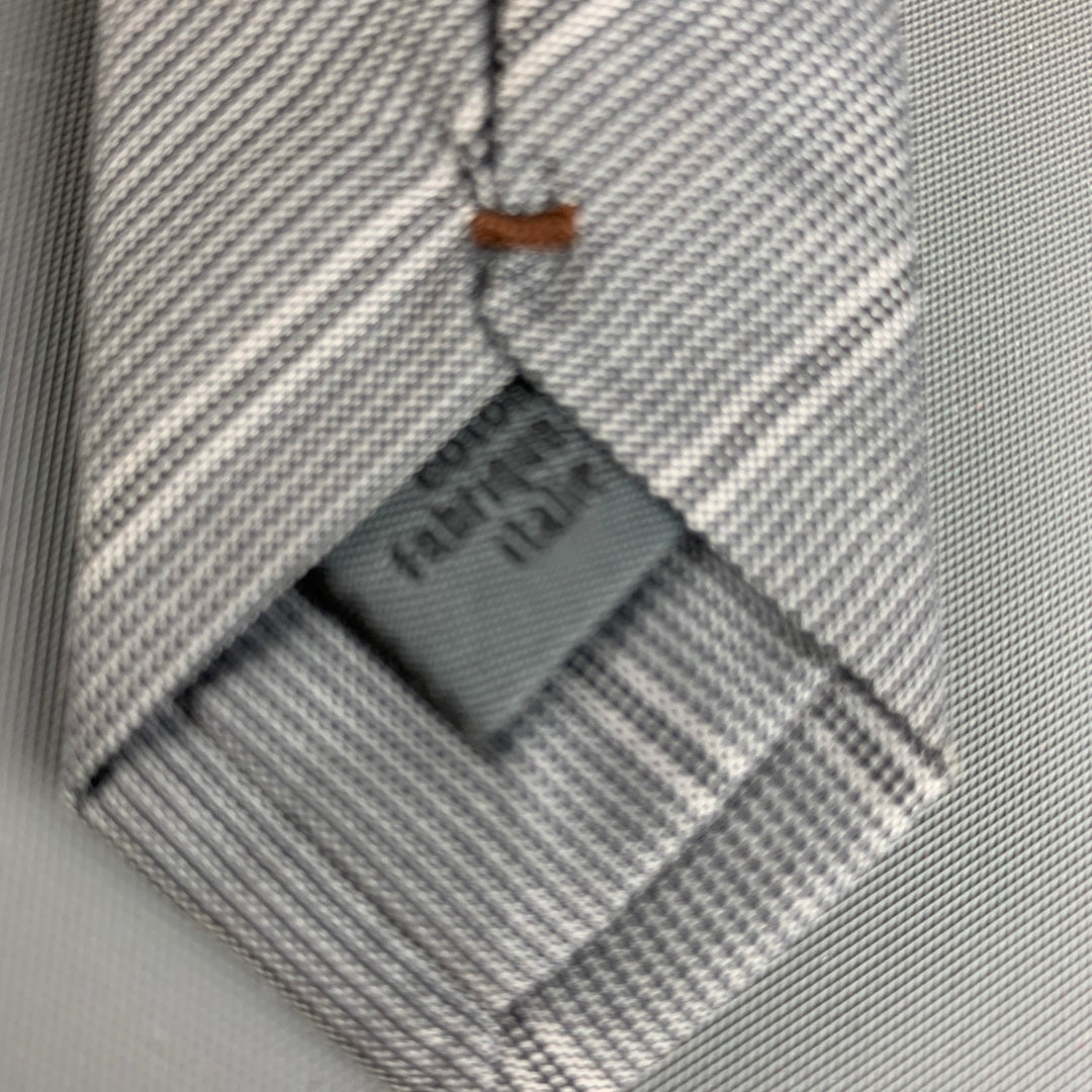 JOHN VARVATOS Cravate en soie texturée noire