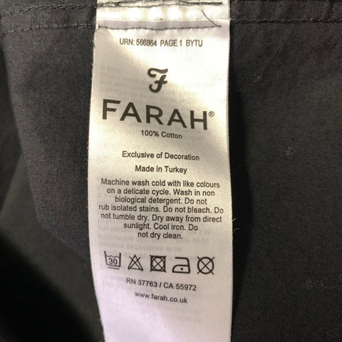 FARAH Size M Black Gold Cotton Button Up Long Sleeve Shirt
