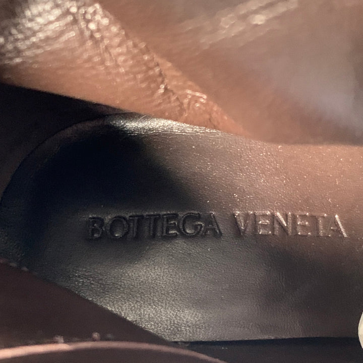 BOTTEGA VENETA Fall 2022 Size 8 Black Leather Side Zipper Boots