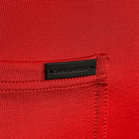 SAINT LAURENT Size 10 Red Viscose Blend Tapered Dress Pants