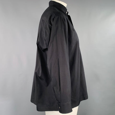 ISSEY MIYAKE Size L Black Cotton One Pocket Long Sleeve Shirt