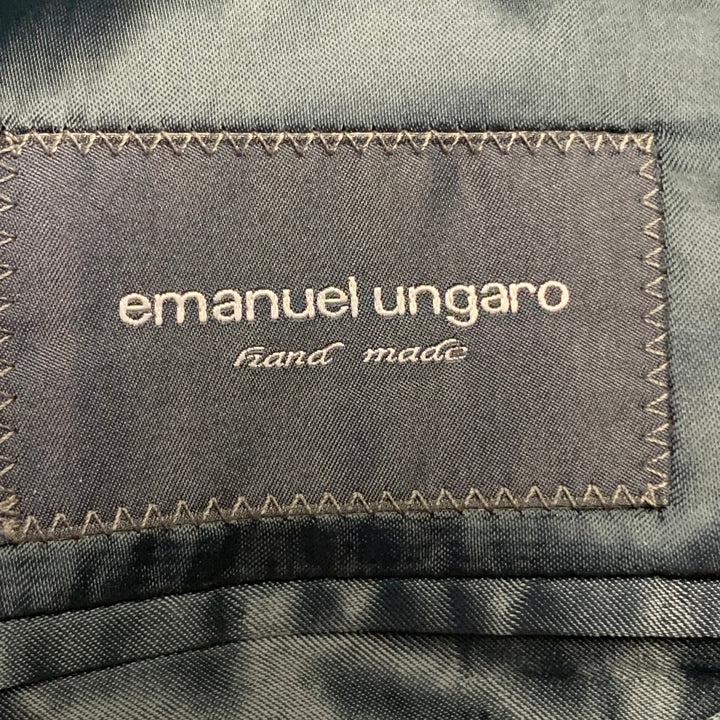 EMANUEL UNGARO Size 44 Regular Brown Metallic Wool Blend Sport Coat