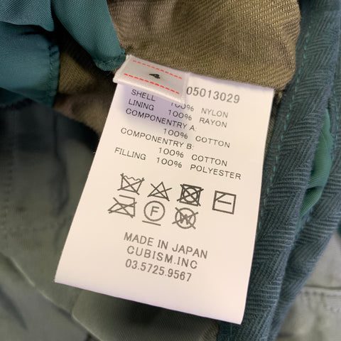 VISVIM Size L Green Nylon Reversible Jacket