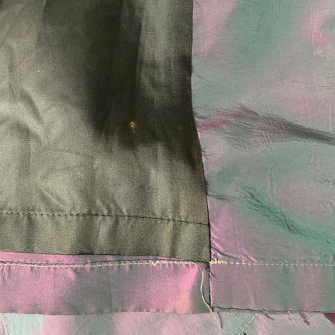 CHRISTIAN DIOR Size 6 Purple Teal Iridescent Trench Trench Coat