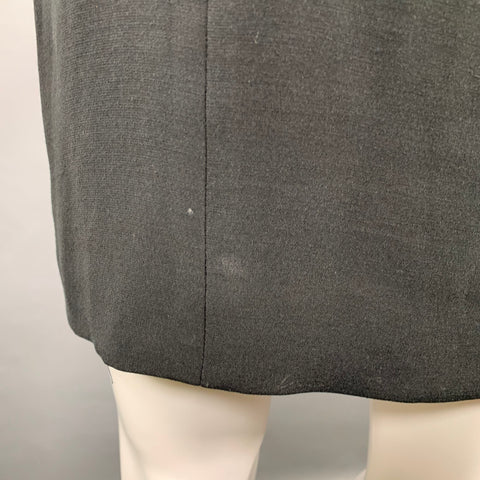 NICOLE MILLER Size S Black Rayon Halter Above Knee Cocktail Dress