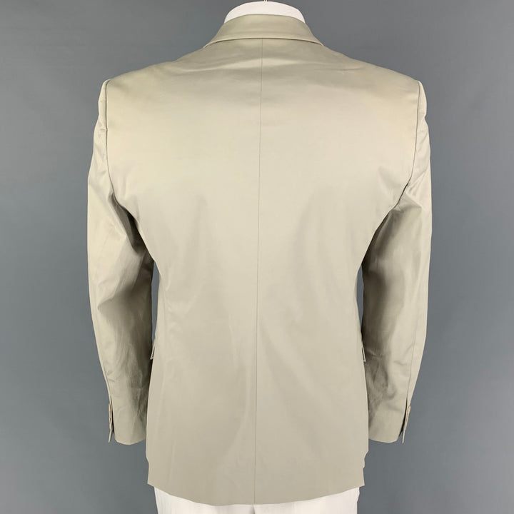 CALVIN KLEIN COLLECTION Size 40 Khaki Cotton Sport Coat