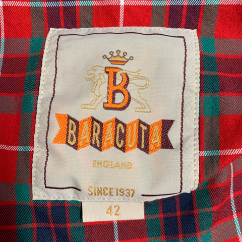 BARACUTA Size 42 Green Cotton Blend Bomber Jacket