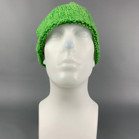 NEW SCOTLAND Green Knit Cashmere Beanie