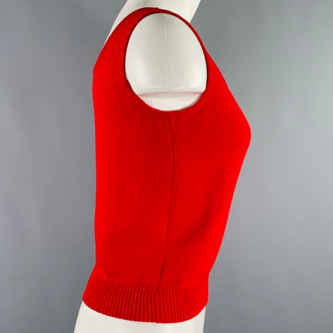ST. JOHN COLLECTION Size S Red Wool Blend Tank Casual Top