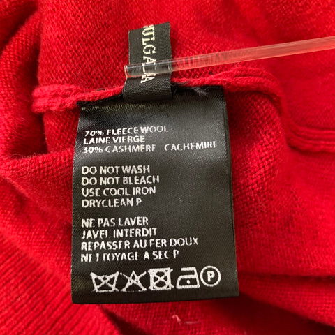HAIDER ACKERMANN Red Knit Wool Cashmere Ribbed Sweater
