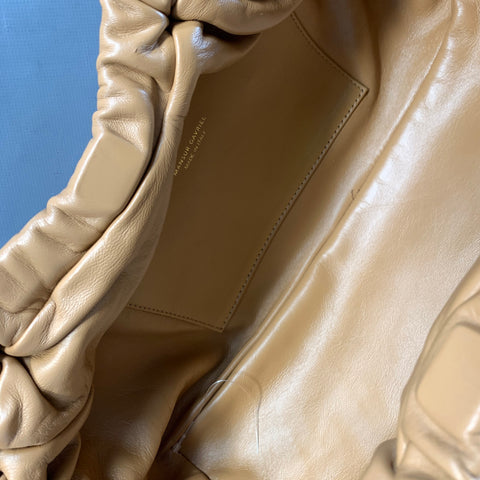 MANSUR GAVRIEL Tan Brown Wrinkled Leather Clutch Bags