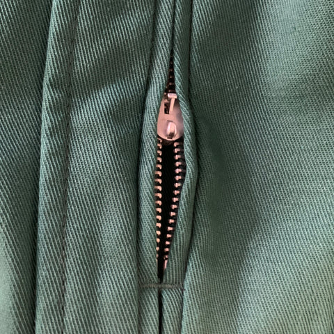 LANVIN Size 30 Green Cotton Blend Zip Fly Casual Pants
